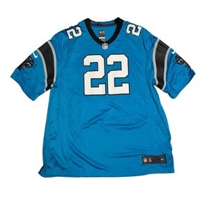 Nike NFL Carolina Panthers Christian McCaffrey #22 Blue Game Jersey Men's XXL